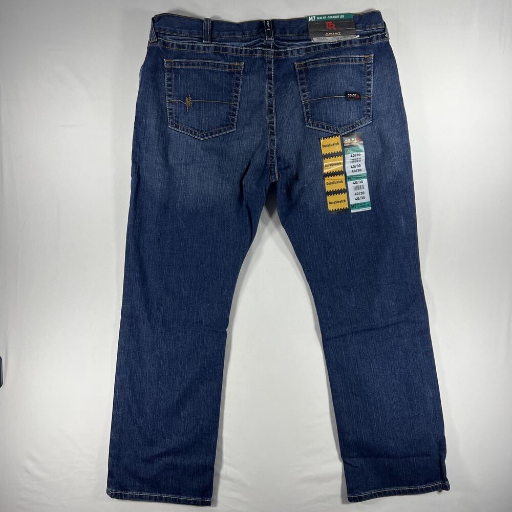 Ariat M7 Slim Fit Straight Leg FR Work Jeans Mens 40x30 DuraStretch
